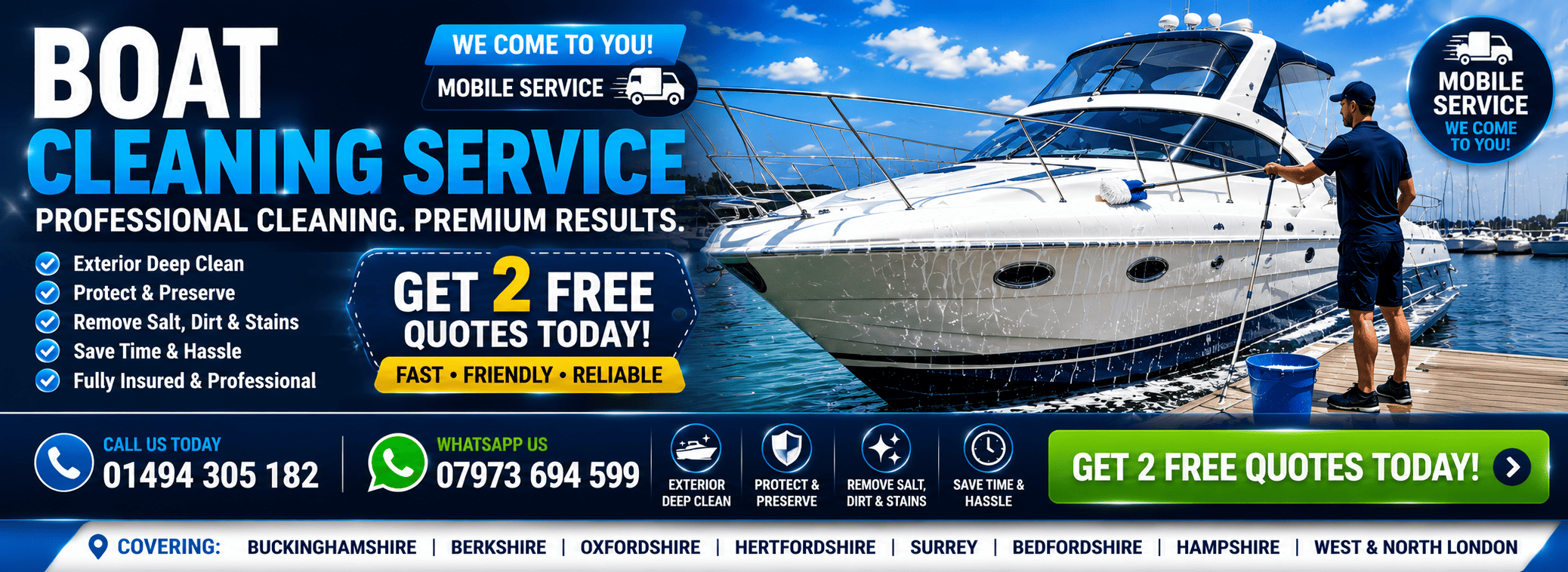 Boat Cleaning Service Bucks Beds Middx Surrey Thames River Oxon Herts Hants Berkshire Harleyford Marina Bray Marina Windsor Marina