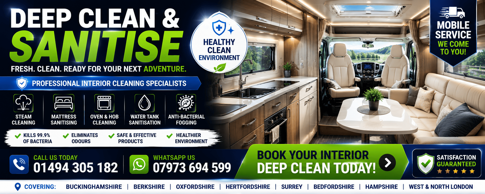 Motorhome Cleaning Service near me HIGH WYCOMBE Bucks Beds Middx Surrey Oxon Herts Hants Berkshire West London NorthLondon