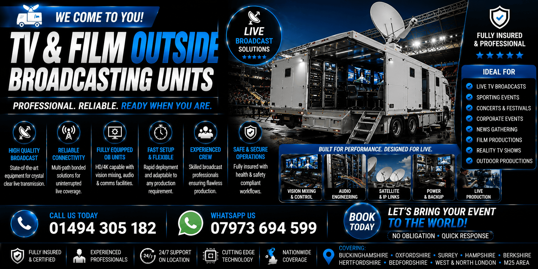 OB Unit Washing Service near me HIGH WYCOMBE Bucks Beds Middx Surrey Oxon Herts Hants Berkshire West London North London