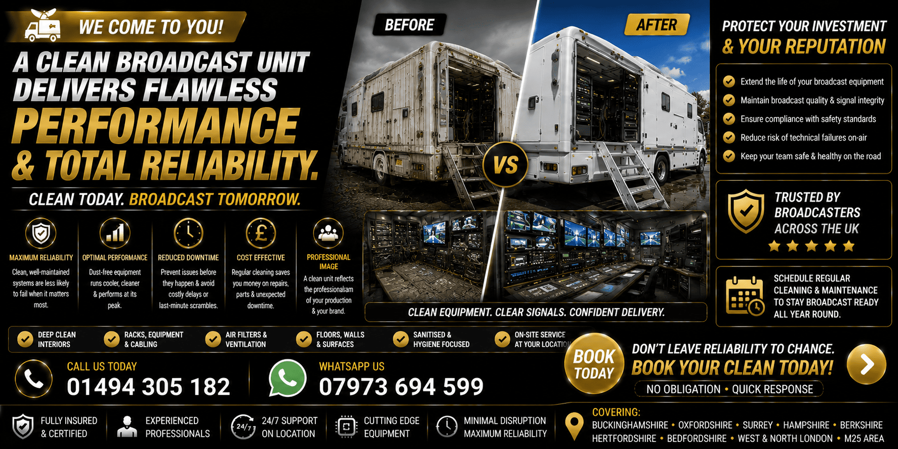 OB Unit Washing Service near me HIGH WYCOMBE Bucks Beds Middx Surrey Oxon Herts Hants Berkshire WestLondon NorthLondon