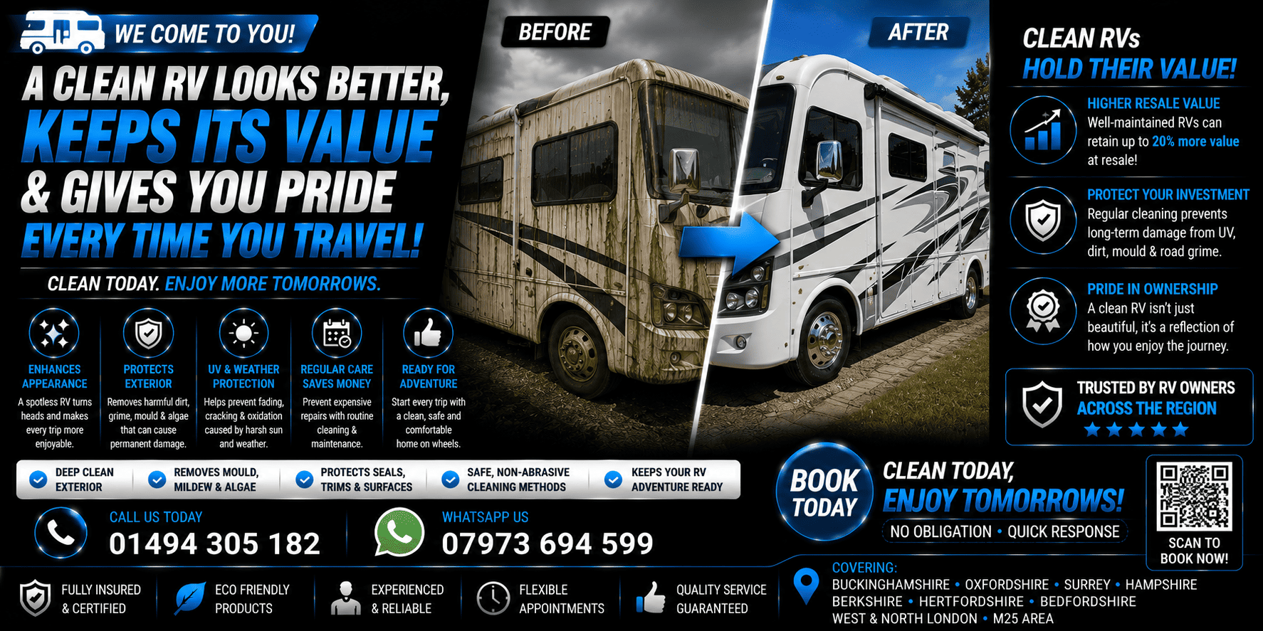 RV Unit Cleaning Service near me HIGH WYCOMBE Bucks Beds Middx Surrey Oxon Herts Hants Berkshire WestLondon North London