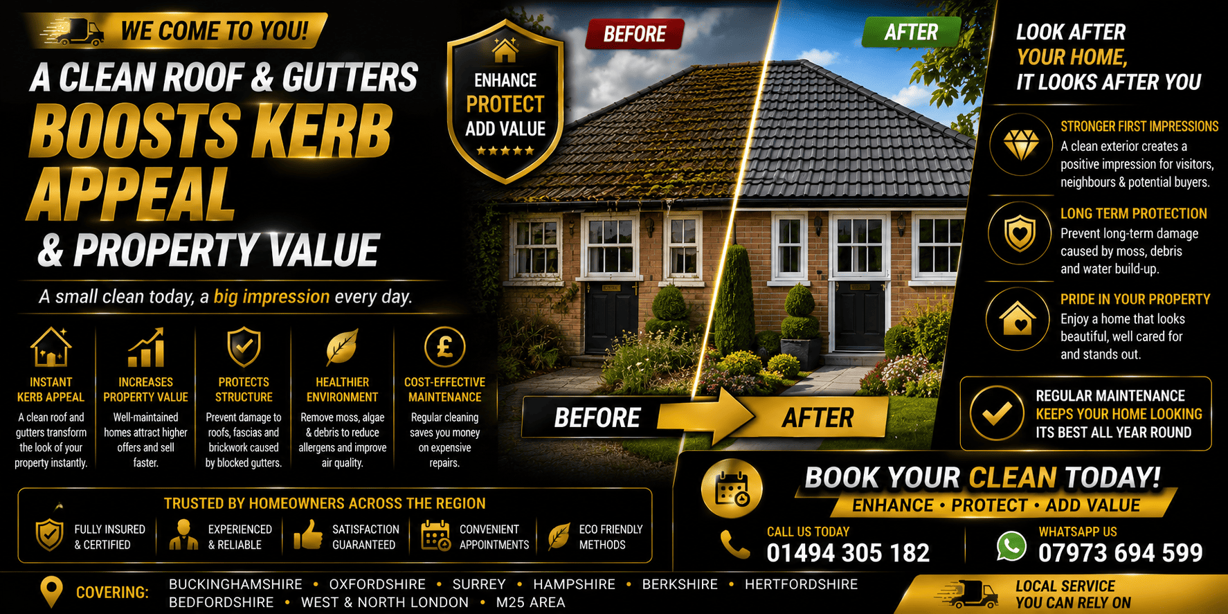 Roof Cleaning Service near me HIGH WYCOMBE Bucks Beds Middx Surrey Oxon Herts Hants Berkshire West London NorthLondon