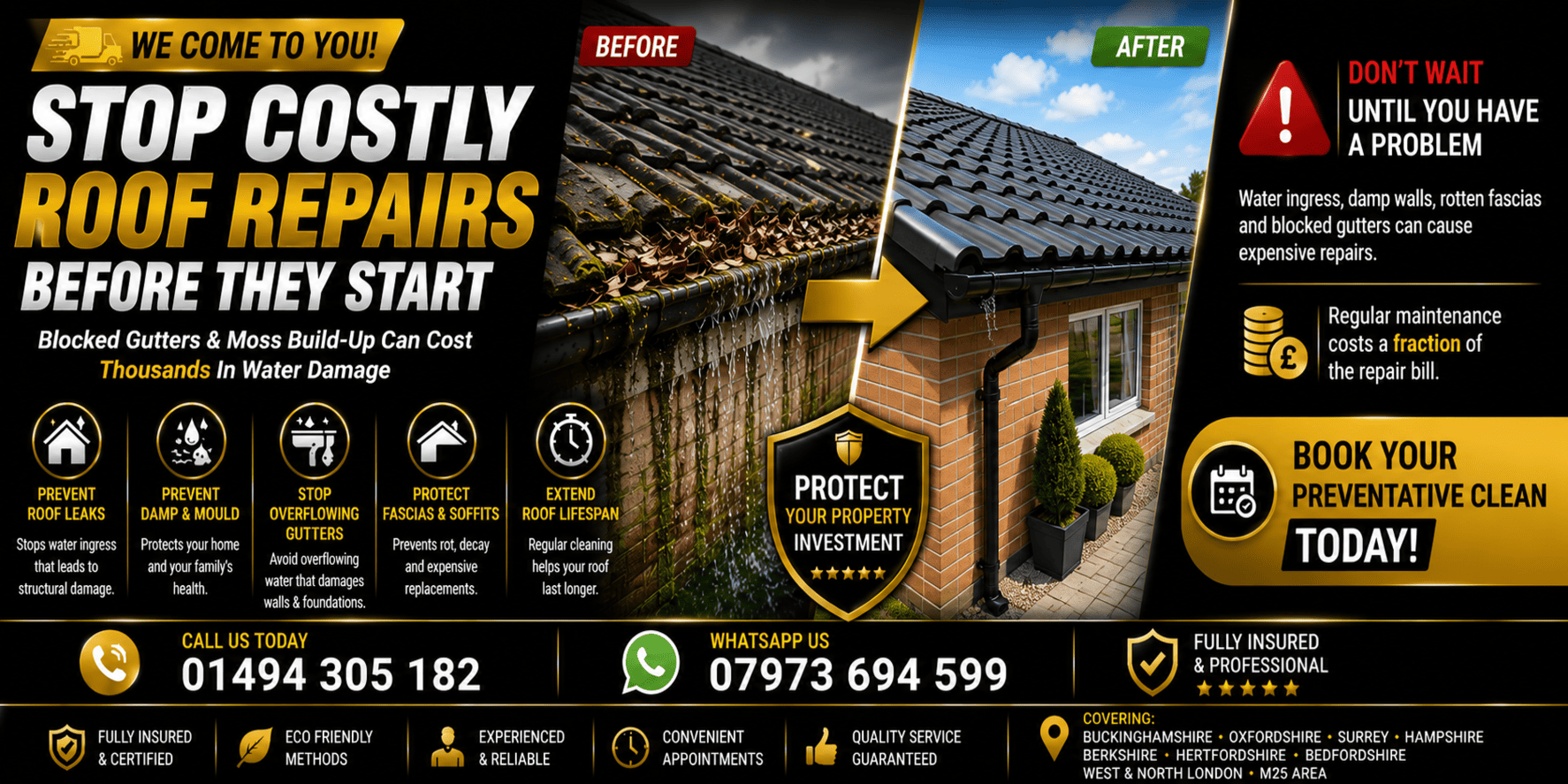 Roof Cleaning Service near me HIGH WYCOMBE Bucks Beds Middx Surrey Oxon Herts Hants Berkshire WestLondon NorthLondon