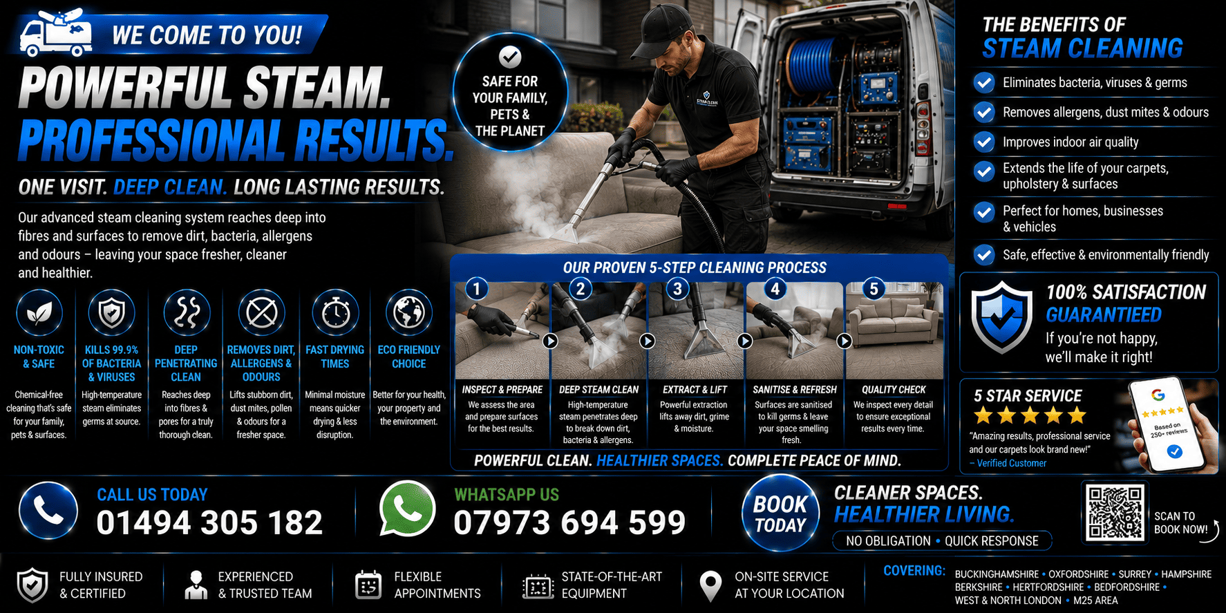Steam Cleaning Service near me HIGH WYCOMBE Bucks Beds Middx Surrey Oxon Herts Hants Berkshire WestLondon NorthLondon