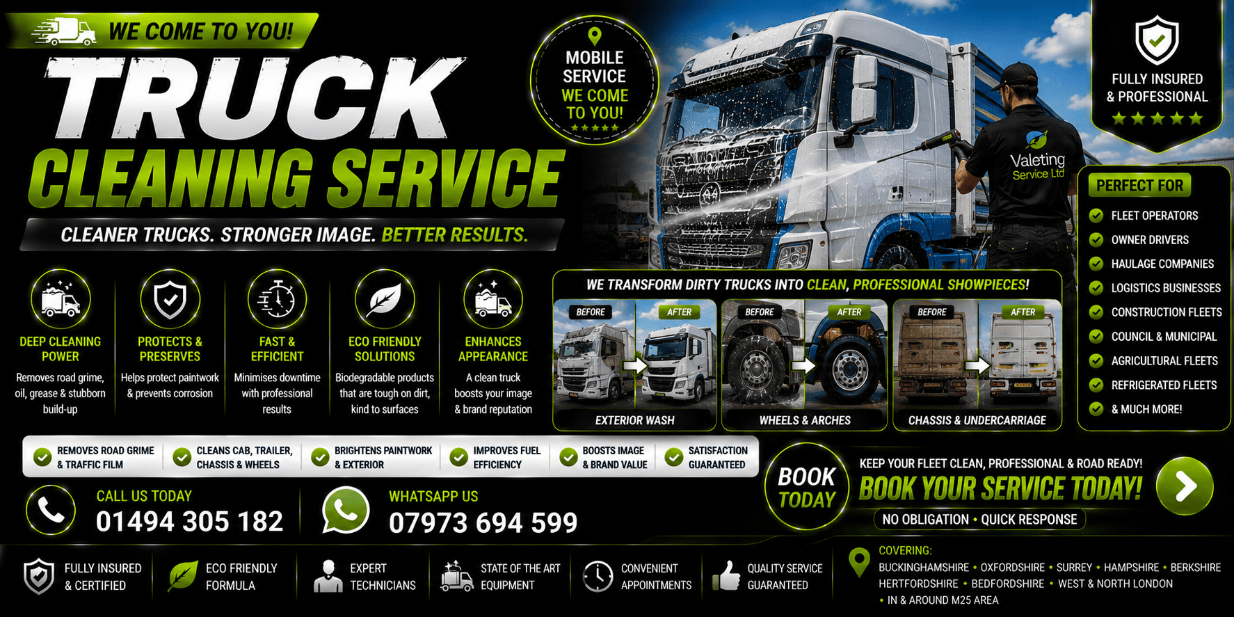 Truck Washing Service near me HIGH WYCOMBE Bucks Beds Middx Surrey Oxon Herts Hants Berkshire WestLondon North London