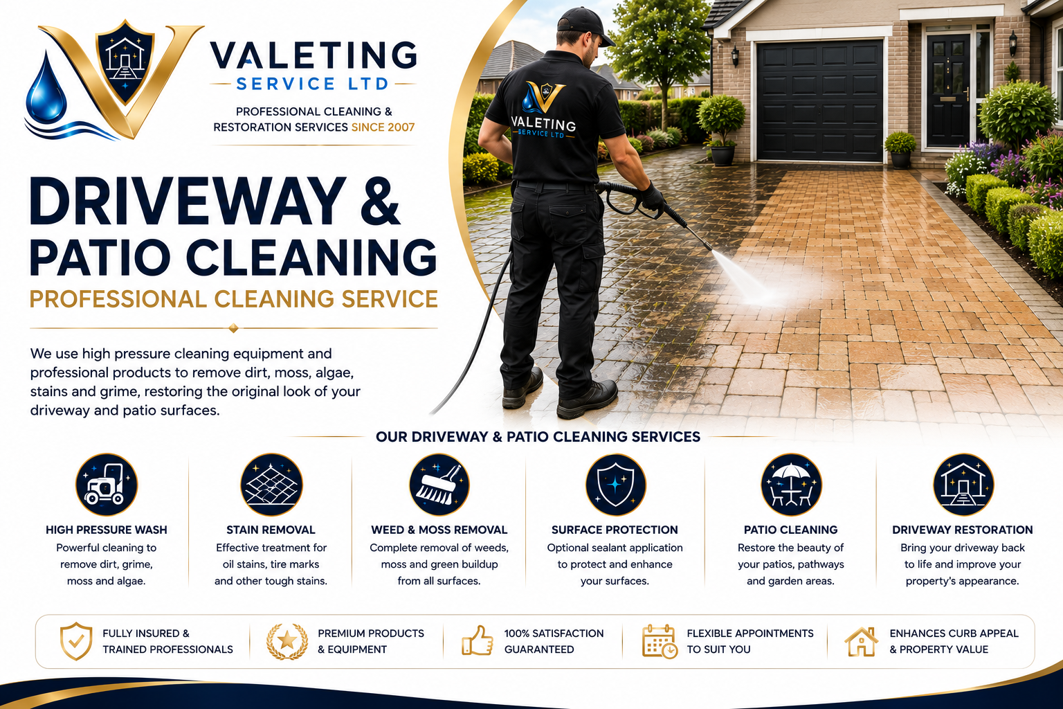 Driveway and Patio Cleaning near me Tel 01494 305 182 HIGH WYCOMBE Bucks Beds Middx Surrey Oxon Beds Herts Hampshire Hants Berkshire West London North London Essex in and around M25 (2)