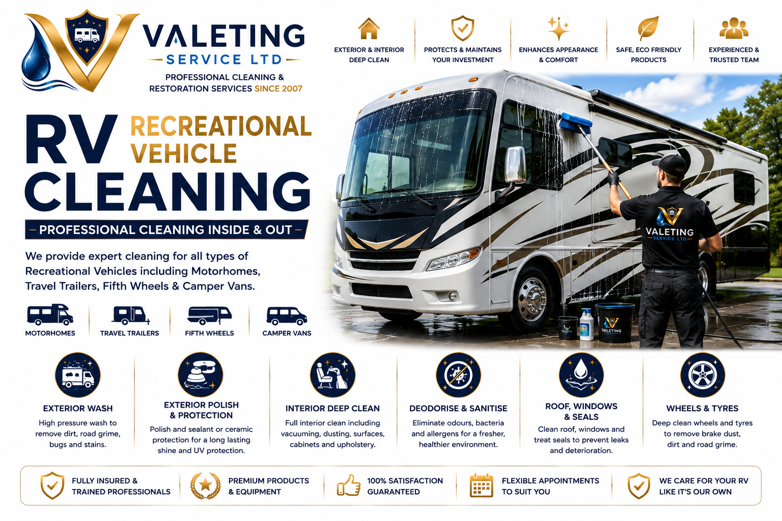 RV Recreational Vehicle Cleaning near me Tel 01494 305 182 HIGH WYCOMBE Bucks Beds Middx Surrey Oxon Beds Herts Hampshire Hants Berkshire West London North London Essex in and around M25 (2)